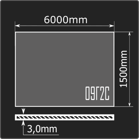 Лист горячекатаный 3,0*1500*6000 09Г2С Феррум ГОСТ 19281-2014 Лист горячекатаный 3,0*1500*6000 09Г2С Феррум ГОСТ 19281-2014