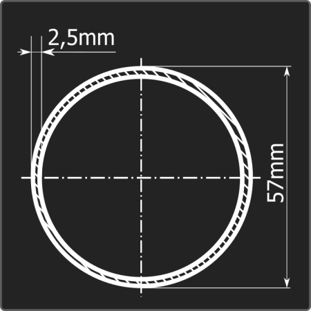 Труба электросварная 57*2,5 ст.3сп Феррум 12м Стык ГОСТ 10705-80