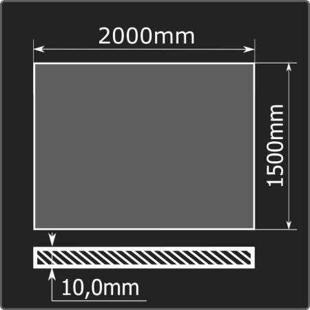 Лист горячекатаный 10*1500*2000 ст.3сп Феррум ГОСТ 14637-89