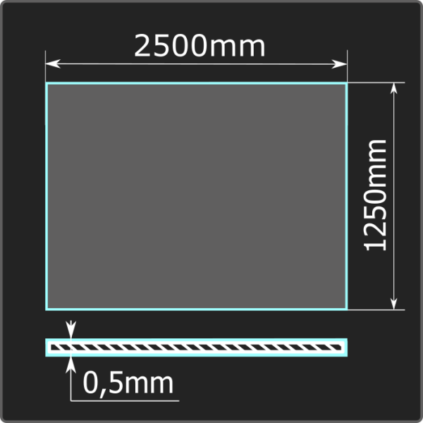 Лист холоднокатаный 0,5*1250*2500 ст.08пс Кармет ГОСТ 16523-97