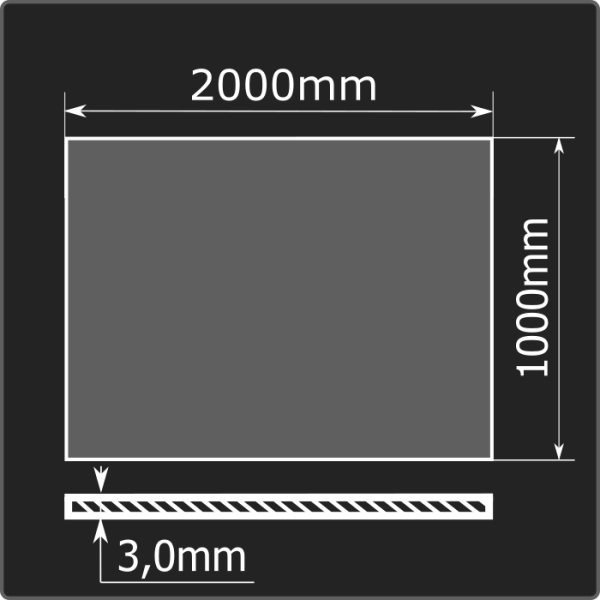 Лист горячекатаный 3,0*1000*2000 ст.3сп ГОСТ 16523-97