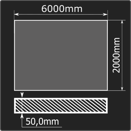 Лист горячекатаный 50*2000*6000 ст.3сп ММК ГОСТ 14637-89