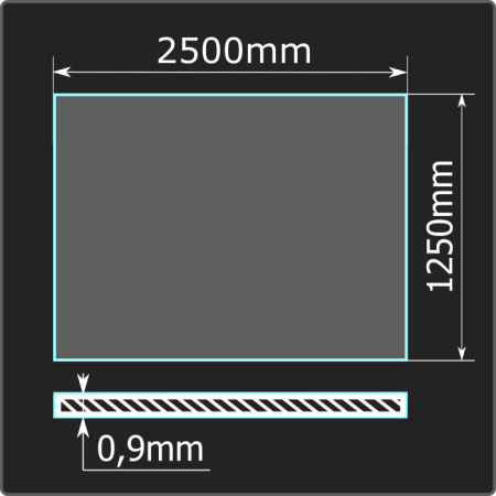 Лист холоднокатаный 0,9*1250*2500 ст.08пс ММК ГОСТ 16523-97