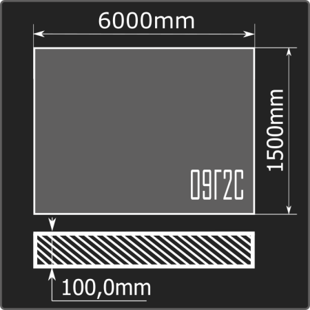Лист горячекатаный 100*1500*6000 09Г2С ГОСТ 19281-2014