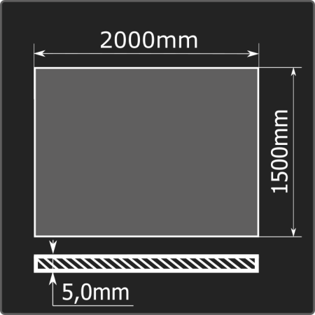 Лист горячекатаный 5,0*1500*2000 ст.3сп Феррум ГОСТ 14637-89