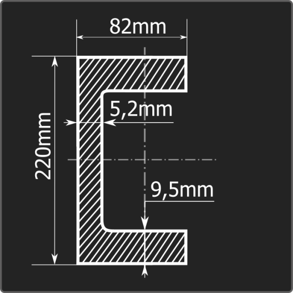 Швеллер 22П ст.3сп 12м ГОСТ 535-2005/ГОСТ 8240-97