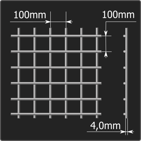 Сетка кладочная 100*100*4,0 (0,51*1,5) ТУ 25.93.13-001-03876796-2019