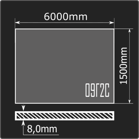 Лист горячекатаный 8,0*1500*6000 09Г2С ЧМК ГОСТ 19281-2014
