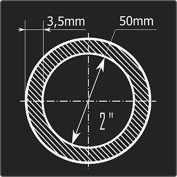 Труба ВГП 50*3,5 ст.08кп Феррум 6м ГОСТ 3262-75 Стык