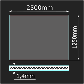 Лист холоднокатаный 1,4*1250*2500 ст.08пс ММК ГОСТ 16523-97