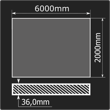 Лист горячекатаный 36*2000*6000 ст.3сп ММК ГОСТ 14637-89