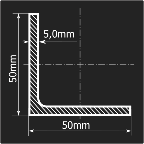 Угол 50*50*5,0 ст.3сп 12м ГОСТ 535-2005/ГОСТ 8509-93 Угол 50*50*5,0 ст.3сп 12м ГОСТ 535-2005/ГОСТ 8509-93