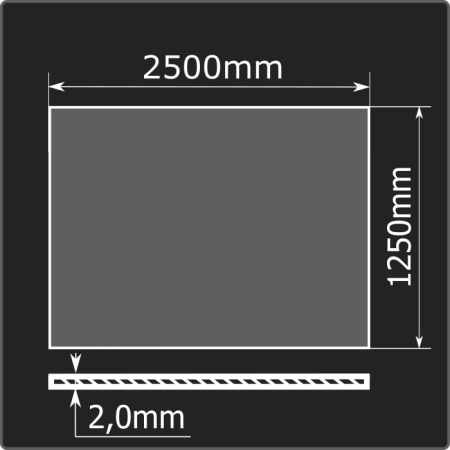 Лист горячекатаный 2,0*1250*2500 ст.3сп ГОСТ 16523-97